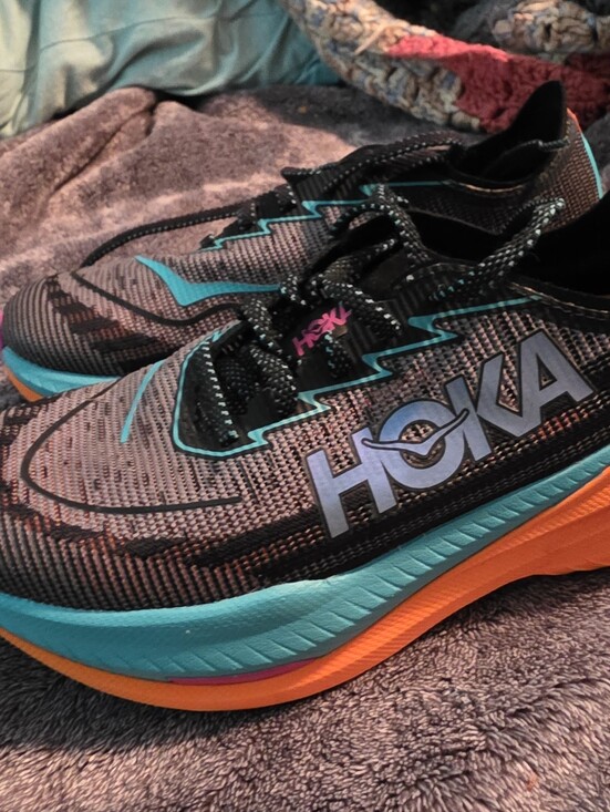 Hoka Shoes - Womens Size 7b Hoka Black Knit Running Shoes -mach X2 Brand New